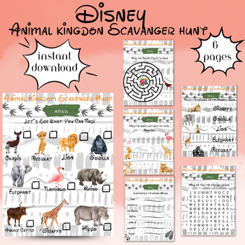 Preview of Animal Kingdom Fun Activities