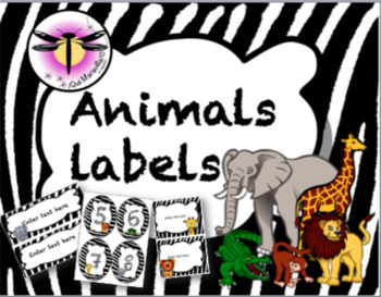 Animal Labels (editable) By Que Maravilla En Espanol 