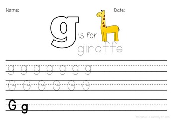 Animal Letter Writing Lines Worksheets - trace and write - Zoo and ...