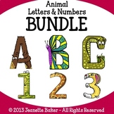 Animal Letters & Numbers Clip Art Bundle | Clipart Commercial Use