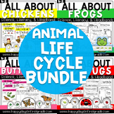 Animal Life Cycle Bundle (Butterflies, Chickens, Frogs, & 