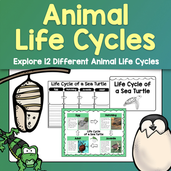 Preview of Animal Life Cycle Science and Writing Unit: Explore 12 Animal Life Cycles