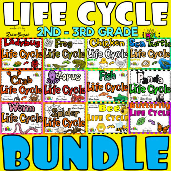 Preview of Animal Life Cycles And Research Mega BUNDLE 12 Packs