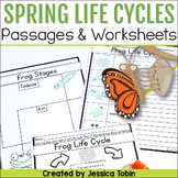 Frog, Chicken, Butterfly Life Cycle Worksheet & Passages -