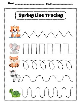 Preview of Animal-Line Tracing Practice Worksheets