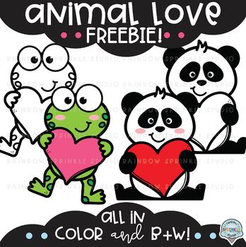 Animal Love FREEBIE! cute animals clipart | TpT