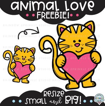 Animal Love FREEBIE! cute animals clipart | TpT