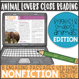 Animal Lovers Close Reading: Biggest and Smallest Edition