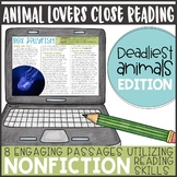 Animal Lovers Close Reading- Deadliest Edition