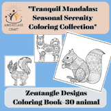 Animal Mandala and Zentangle Designs Coloring Book-30 anim