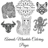 Animal Mandala and Zentangle Designs Coloring Book- 35 ani