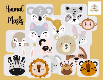 Preview of Animal Masks for Kids