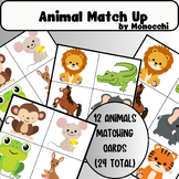 Animal Match Up:12 Animal Matching Card Game