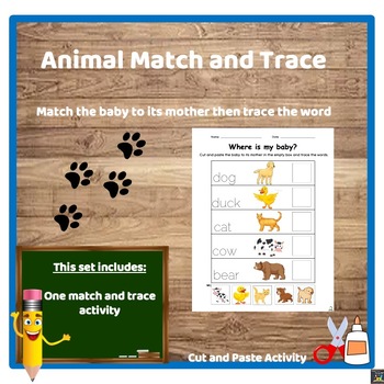 Preview of Animal Match and Trace