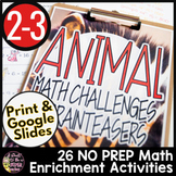 Animal Math Challenges | Math Enrichment | 2nd Grade Math 