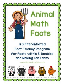 Preview of Fact Fluency- Animal Facts Bundle (K.OA.5)