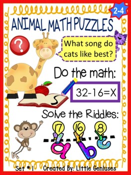 Preview of Math Puzzles are FUN! Solve the Math and Decode Each Riddle