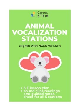 Preview of Animal Vocalization Lesson with Inquiry Stations NGSS MS-LS1-4