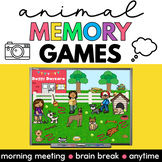 Animal Memory Fun Friday Morning Meeting Brain Break Activity