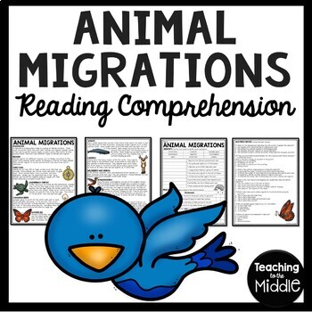 Animal Migrations Informational Text Reading Comprehension Worksheet