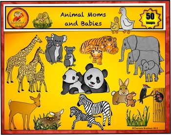 Preview of Animal Moms and Babies Clip Art