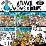 Animal Moms and Babies Clip Art Bundle