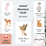 Animal Movement Cards | Fitness Flashcards | Animal Action