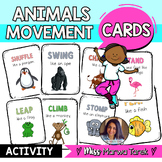 Animal Movement {Cards} for Brain Break Transition {Activity}