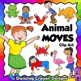 Animal Movement - Kids in Animal Poses | Clip Art Kids