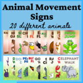 Animal Movements Physical Education Fitness Activity PE Signs