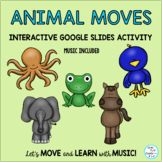 Animal Moves Brain Break, Movement Game| Interactive Google Slides