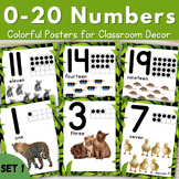 Animal Number Posters with Ten Frames | Colorful Classroom Decor