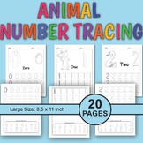 Animal Number Tracing  and Coloring for Kids