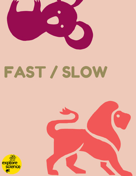 Preview of Animal Opposites: Fast/Slow Activity Kit (Ages 3-12, NGSS & CC)