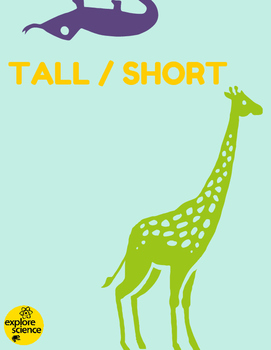 Preview of Animal Opposites: Tall/Short Activity Kit (Ages 3-12, NGSS & CC)