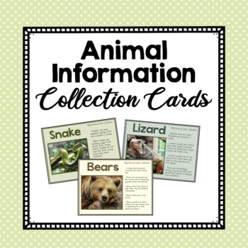 Preview of Informative Animal Cards | Information for Animal Research | Animal Science Unit