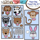 Animal Paper Bag Puppet Clip Art Set: Clip Art Graphics fo