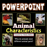 Animal Characteristics PowerPoint, Parts of Animals, Animal Unit