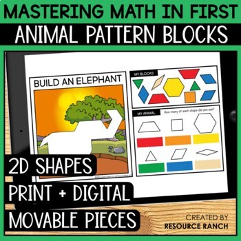 Preview of Animal Pattern Block Mats Print and Digital Resources