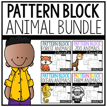 Preview of Animal Pattern Block Puzzles Bundle