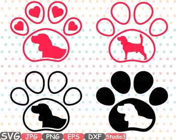 Preview of Animal Pet Care Silhouette SVG clipart baby Pappy Dogs paw Doctor Vet 756S