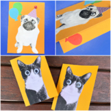 Animal Photo Collage Cards - Handmade Greeting Cards - Pug & Cat