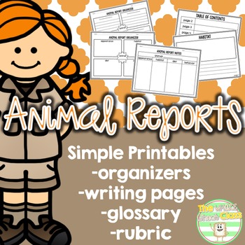 Preview of Animal Reports- Print and Go!