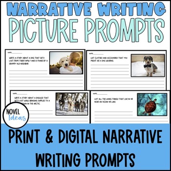 Animal Picture Writing Prompts Story Starters Print and Digital by ...