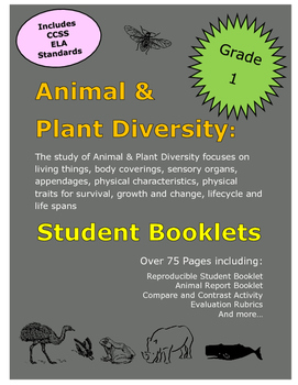 Preview of First Grade Science Animals & Plants Student Booklet