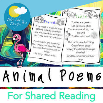 Preview of Rhyming Animal Poems for Shared Poetry Reading