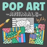 Animal Pop Art Coloring Pages - Summer Art Activity - End 
