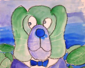 Preview of Animal Portraits (watercolor) Square 1 Art Project video 2/2 