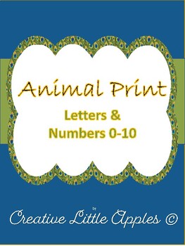 Preview of Animal Print Bulletin Letters & Numbers *Capital, Lowercase, & More {187 pages}