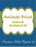 Animal Print Bulletin Letters & Numbers *Capital, Lowercas